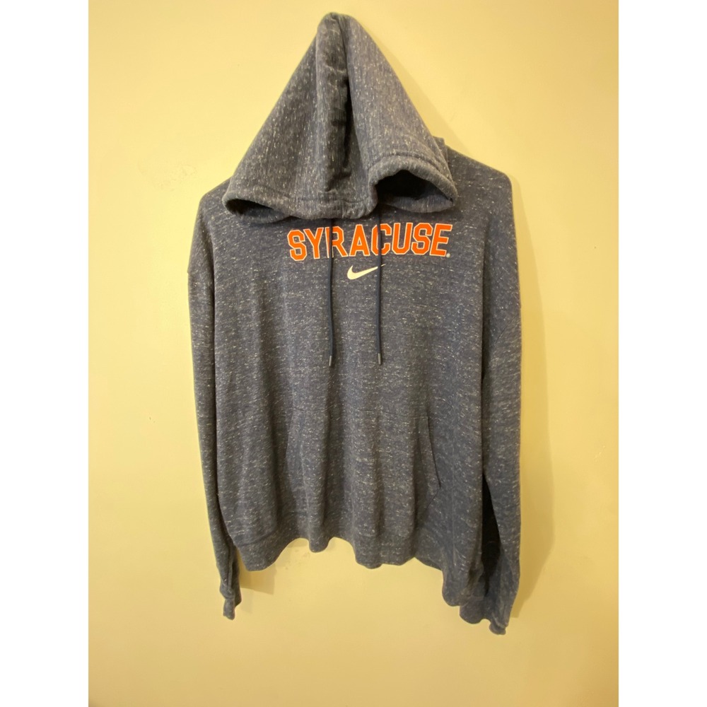 Nike Syracuse Hoodie XL Blue Orange Swoosh Lightweight Pullover NCAA - Picture 2 of 12